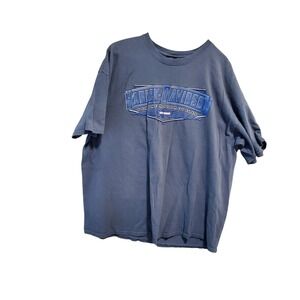 Harley Davidson Smoky Mountain Tennessee Graphic T-Shirt Blue Mens 2XL 2020